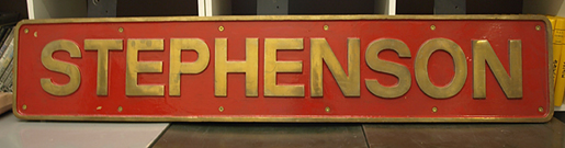 Red nameplate from 87 101